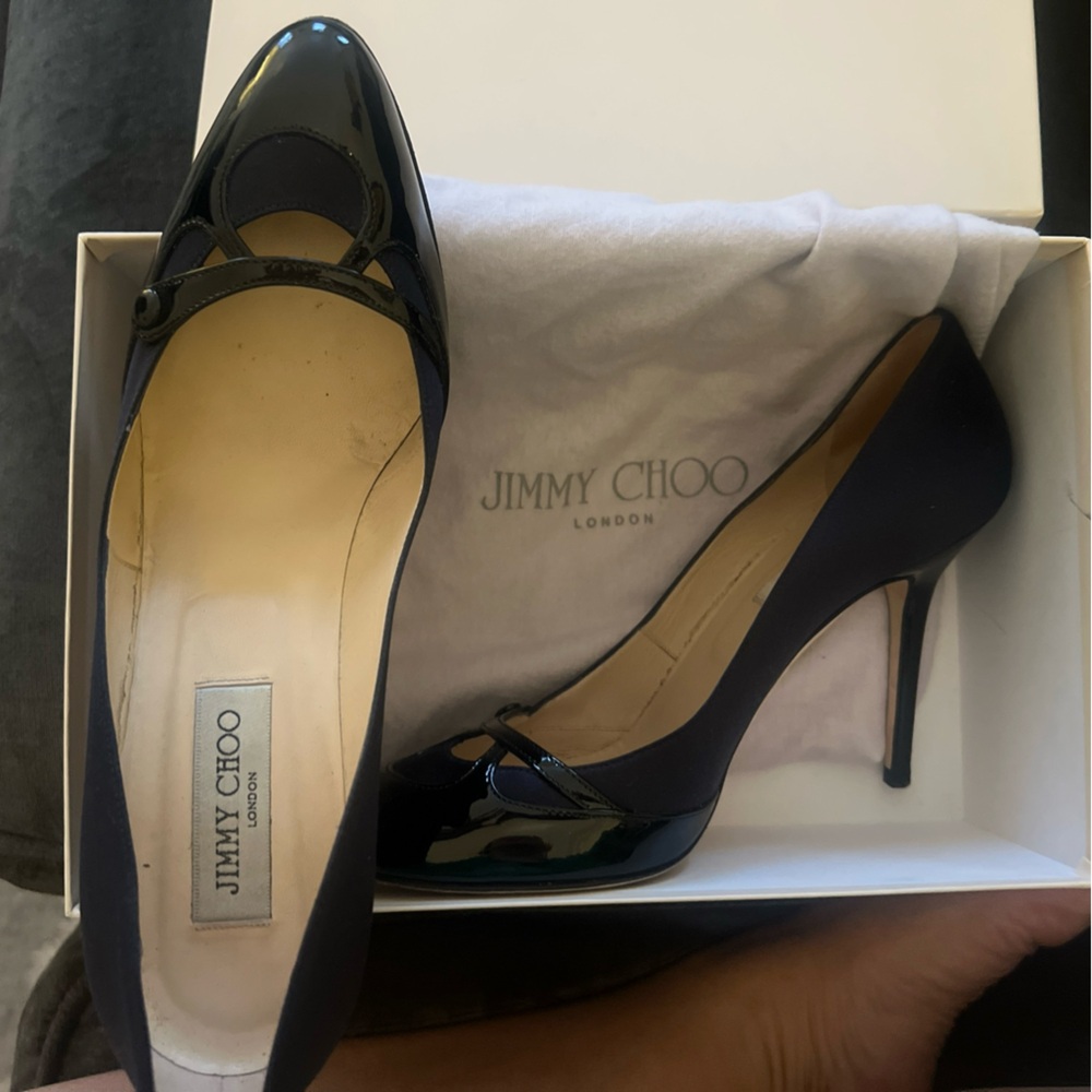 Jimmy Choo Black and Navy Heels 39.5